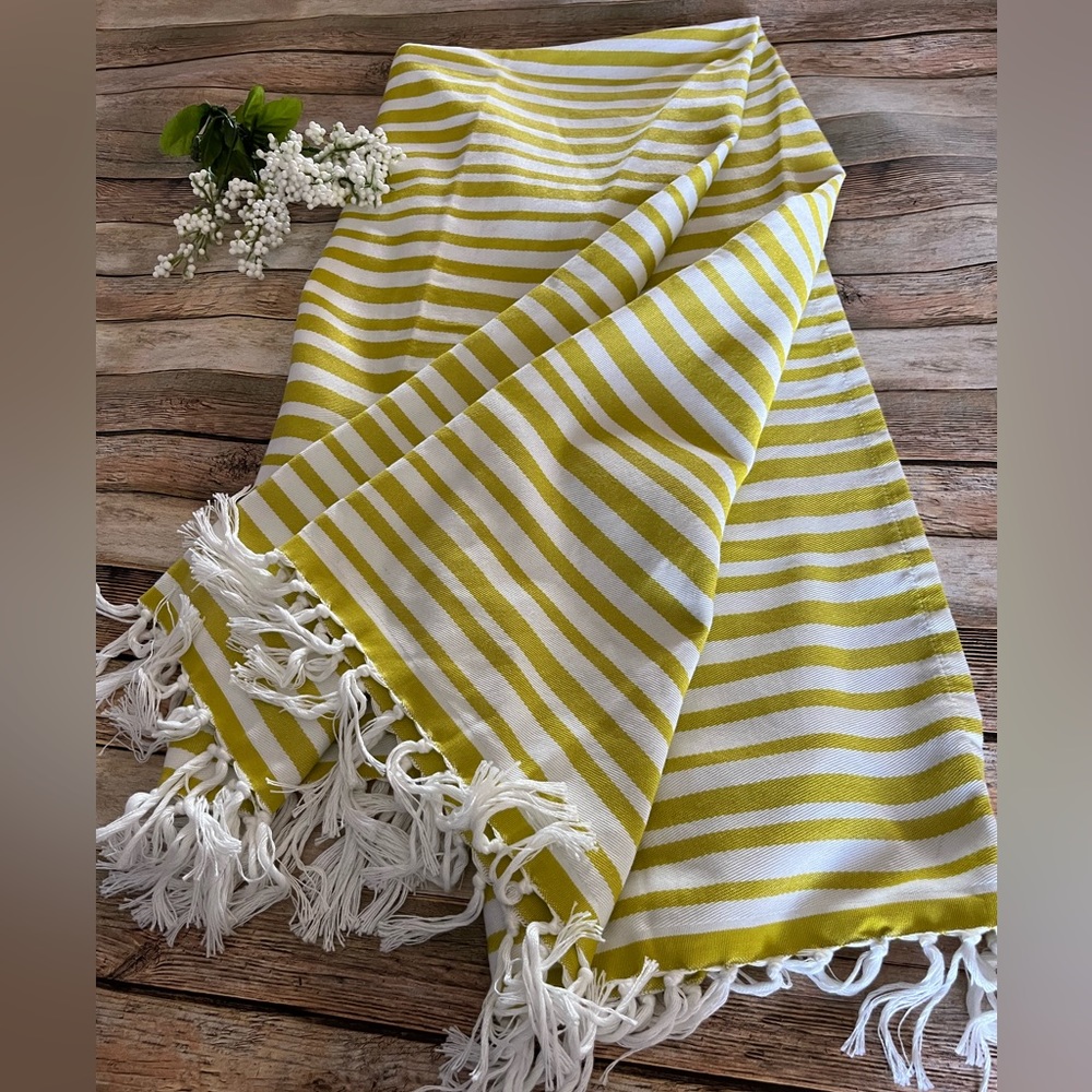 Opalhouse from Target Striped Tablecloth with Fringe